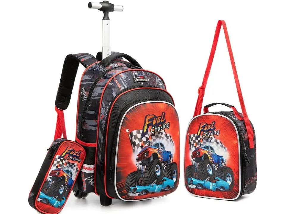 Cartable à Roulette 25L Oxford Mixte Noir vue latérale gauche - Cartable à Roulette