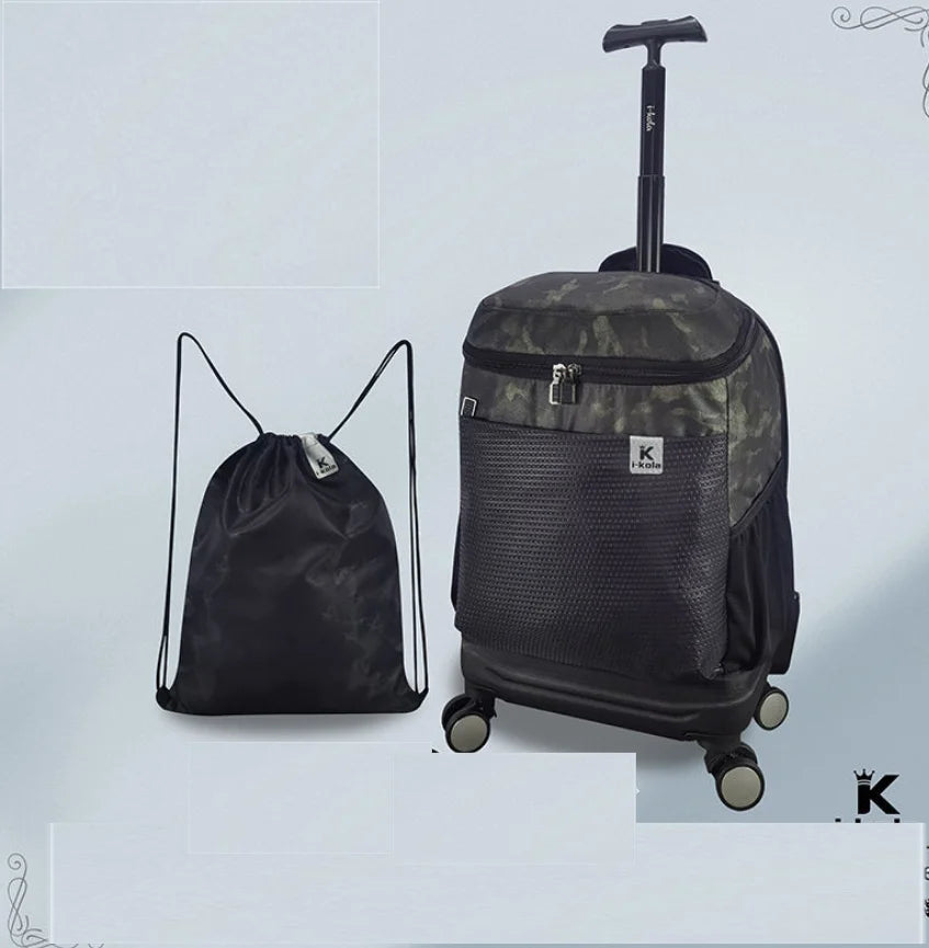 Cartable à Roulette Collège 18 Pouces Compartiment Laptop Imperméable - Cartable à Roulette