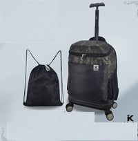 Cartable à Roulette Collège 18 Pouces Compartiment Laptop Imperméable Noir vue latérale droite - Cartable à Roulette