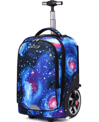 Cartable à Roulette Collège 49cm Oxford Compartiment Laptop Galaxie vue latérale droite - Cartable à Roulette