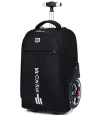 Cartable à Roulette Collège 49cm Oxford Compartiment Laptop Noir 2 vue latérale droite - Cartable à Roulette