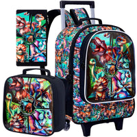 Cartable à Roulette Dinosaure 41cm Ultra-Léger Multicolore vue d'ensemble - Cartable à Roulette