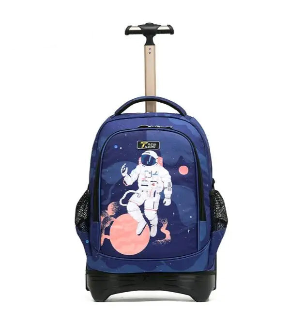 Cartable à Roulette Espace 46cm Set Astronaute Astronaute vue de face - Cartable à Roulette