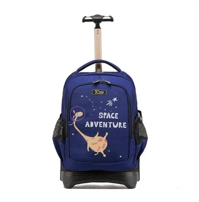 Cartable à Roulette Espace 46cm Set Astronaute Space adventure vue de face - Cartable à Roulette