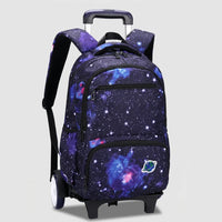Cartable à Roulette Espace 48cm Planète Oxford vue latérale gauche - Cartable à Roulette