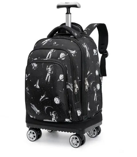 Cartable à Roulette Espace 50cm 4 Roues Laptop vue latérale droite - Cartable à Roulette