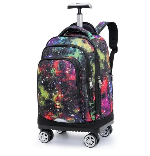 Cartable à Roulette Espace 50cm 4 Roues Laptop Multicolore vue latérale droite - Cartable à Roulette