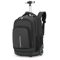 Cartable à Roulette Grand 18 Pouces Imperméable Ado Noir vue latérale droite - Cartable à Roulette