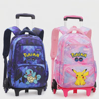 Cartable à Roulette Pokémon 48cm 6 Roues Imperméable vue latérale gauche - Cartable à Roulette