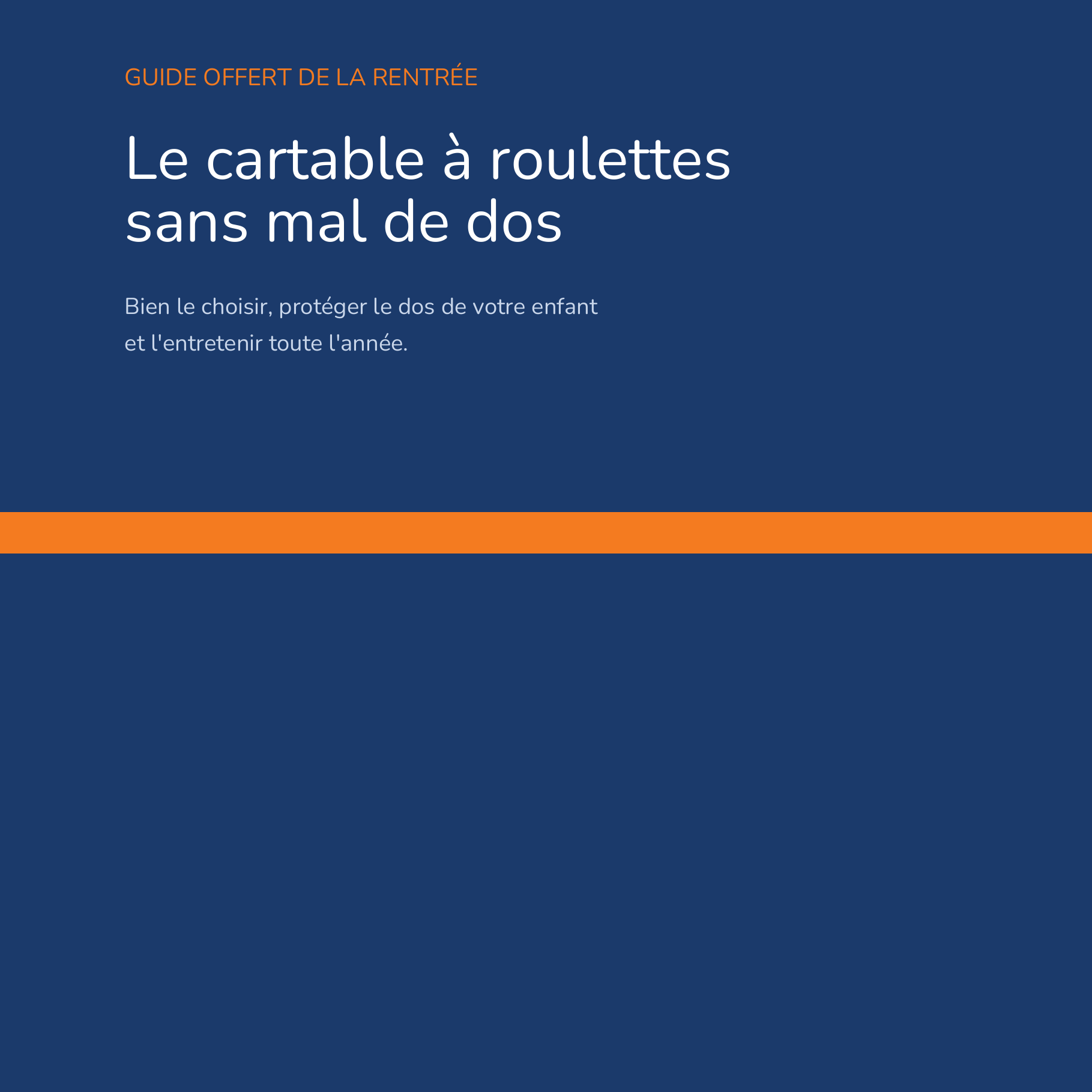 Guide de la Rentrée sans mal de dos