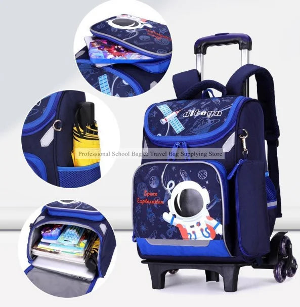 Cartable à Roulette Espace 42cm Compact Ultra-Léger