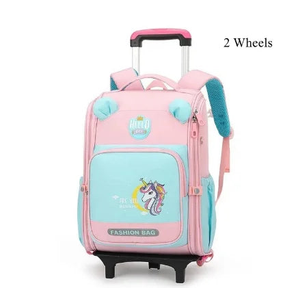 Cartable à Roulette Grand 50cm Garçon Fille Oxford Résistant