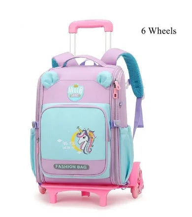Cartable à Roulette Grand 50cm Garçon Fille Oxford Résistant