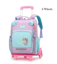 Cartable à Roulette Grand 50cm Garçon Fille Oxford Résistant