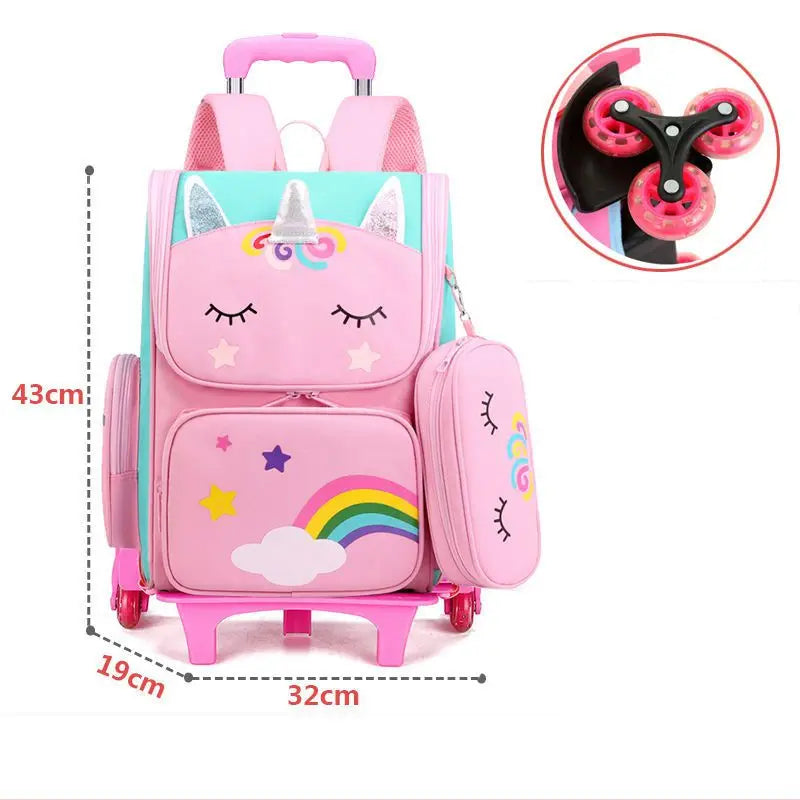 Cartable à Roulette 25L Ultra-Léger 1.6kg Set