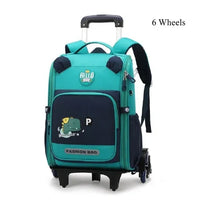 Cartable à Roulette Grand 50cm Garçon Fille Oxford Résistant