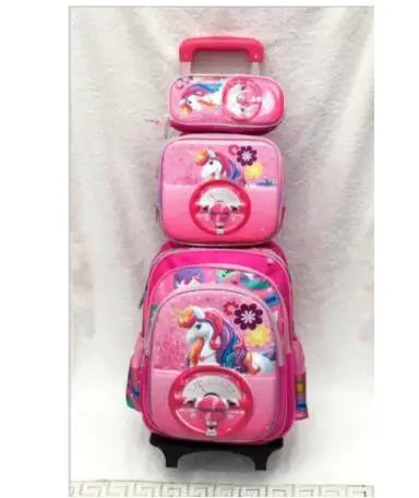 Cartable à Roulette Licorne 48cm Filles