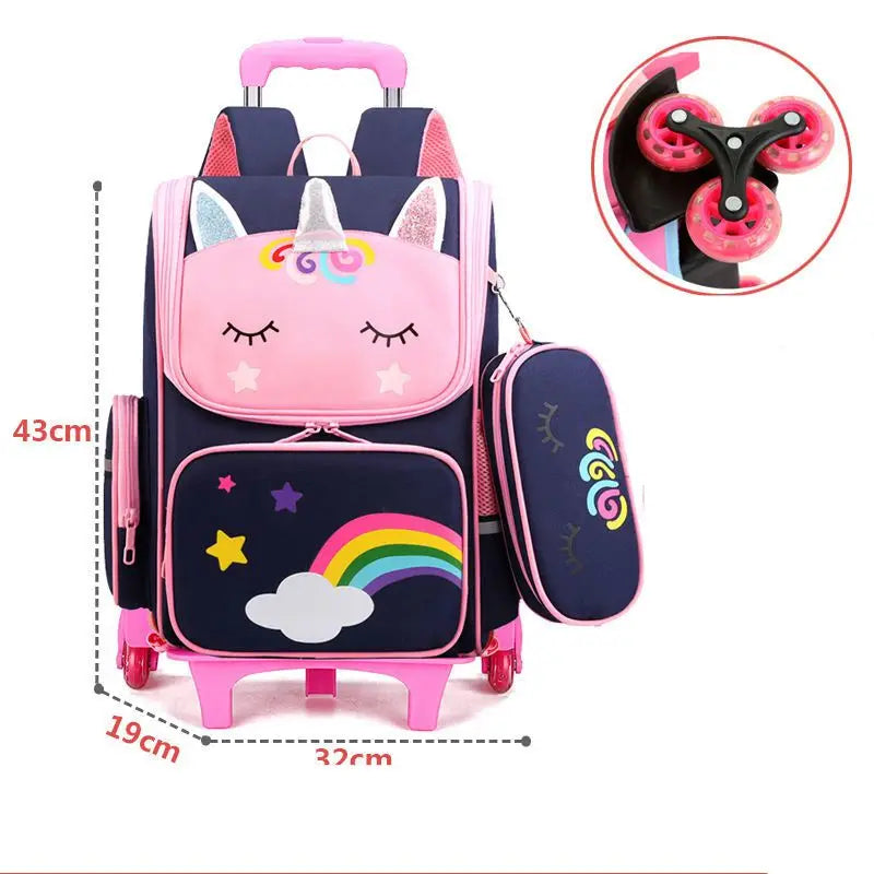 Cartable à Roulette 25L Ultra-Léger 1.6kg Set