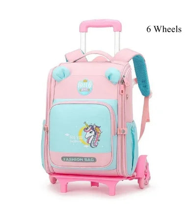 Cartable à Roulette Grand 50cm Garçon Fille Oxford Résistant