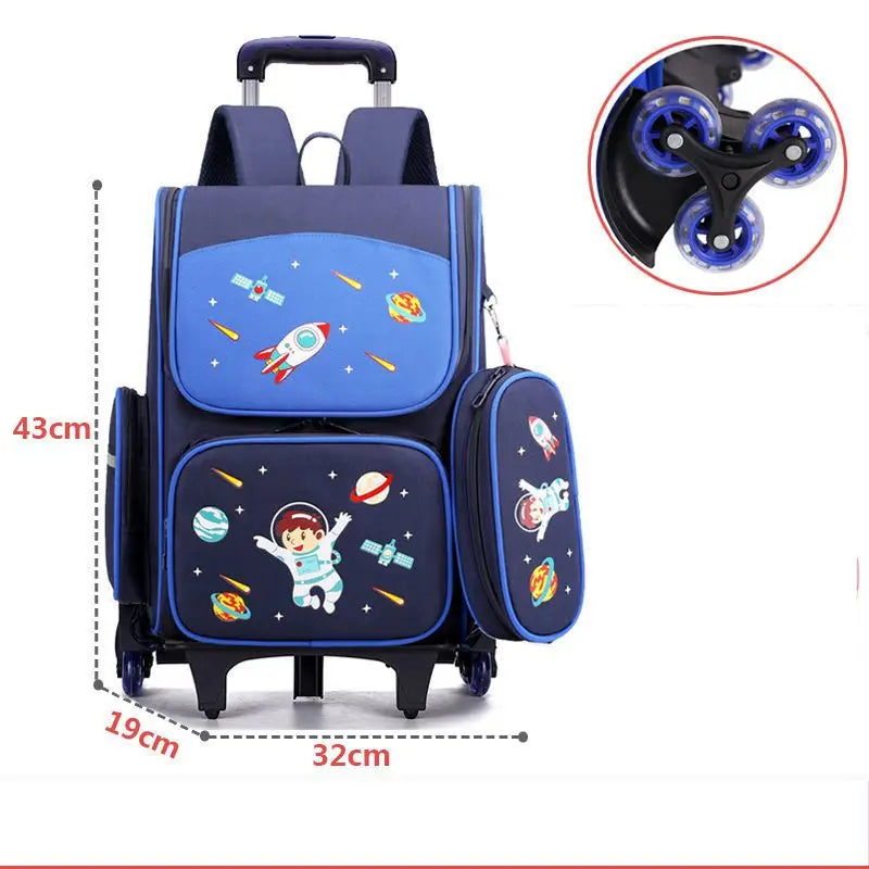 Cartable à Roulette 25L Ultra-Léger 1.6kg Set