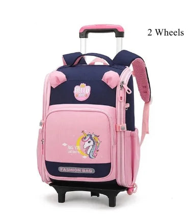 Cartable à Roulette Grand 50cm Garçon Fille Oxford Résistant