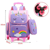 Cartable à Roulette 25L Ultra-Léger 1.6kg Set