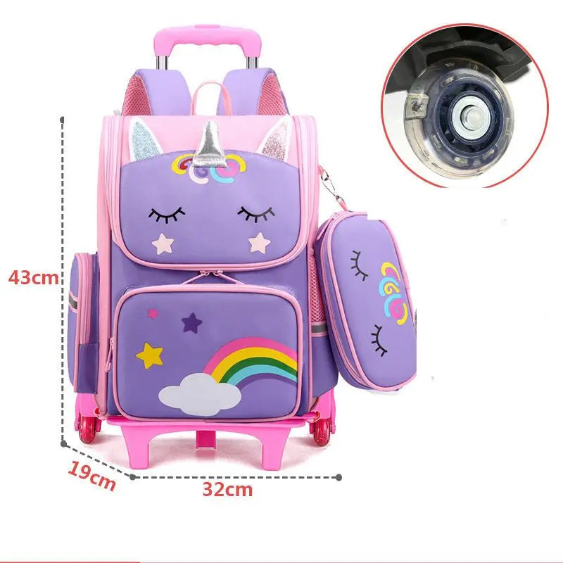 Cartable à Roulette 25L Ultra-Léger 1.6kg Set