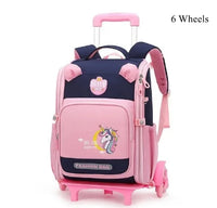 Cartable à Roulette Grand 50cm Garçon Fille Oxford Résistant
