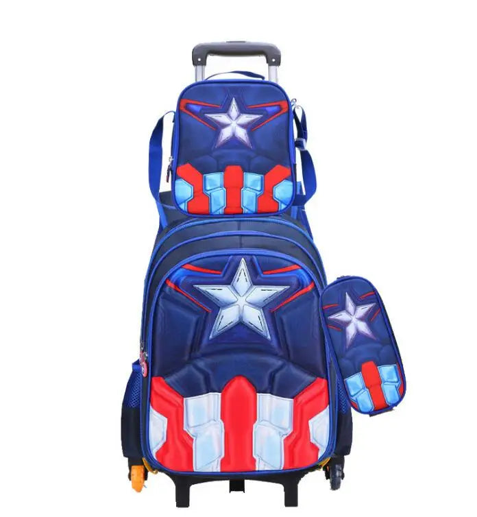 Cartable à Roulette Super Heros 45cm Spacieux