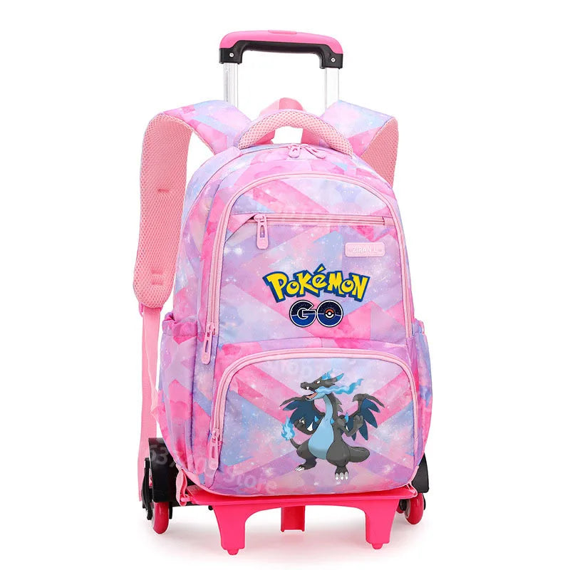 Cartable à Roulette Pokémon 48cm 6 Roues Waterproof