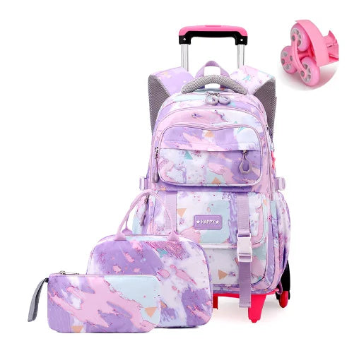 Cartable à Roulette Collège 50cm Set Lunch Bag
