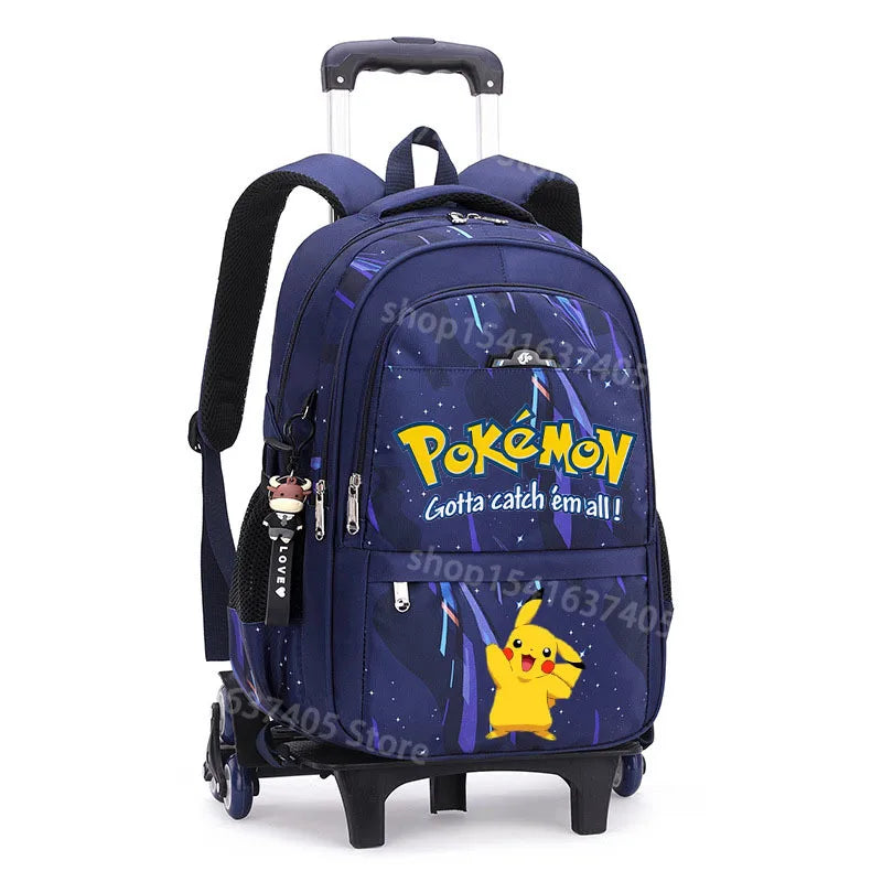 Cartable à Roulette Pokémon 45cm Pikachu Set 3 Pièces