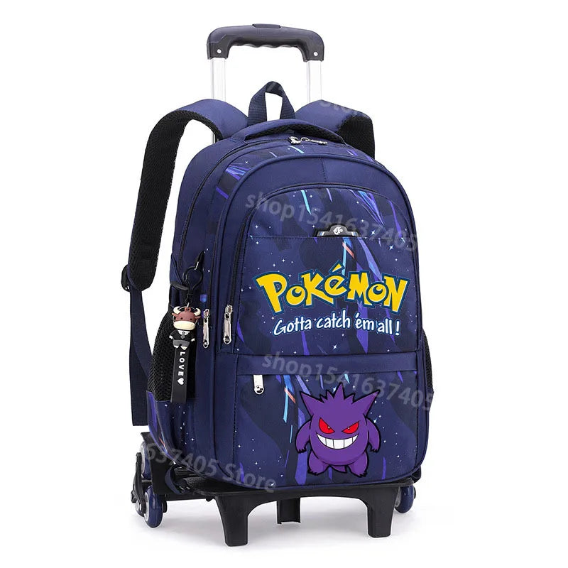 Cartable à Roulette Pokémon 45cm Pikachu Set 3 Pièces