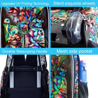 Cartable à Roulette Dinosaure 41cm Ultra-Léger Garçon