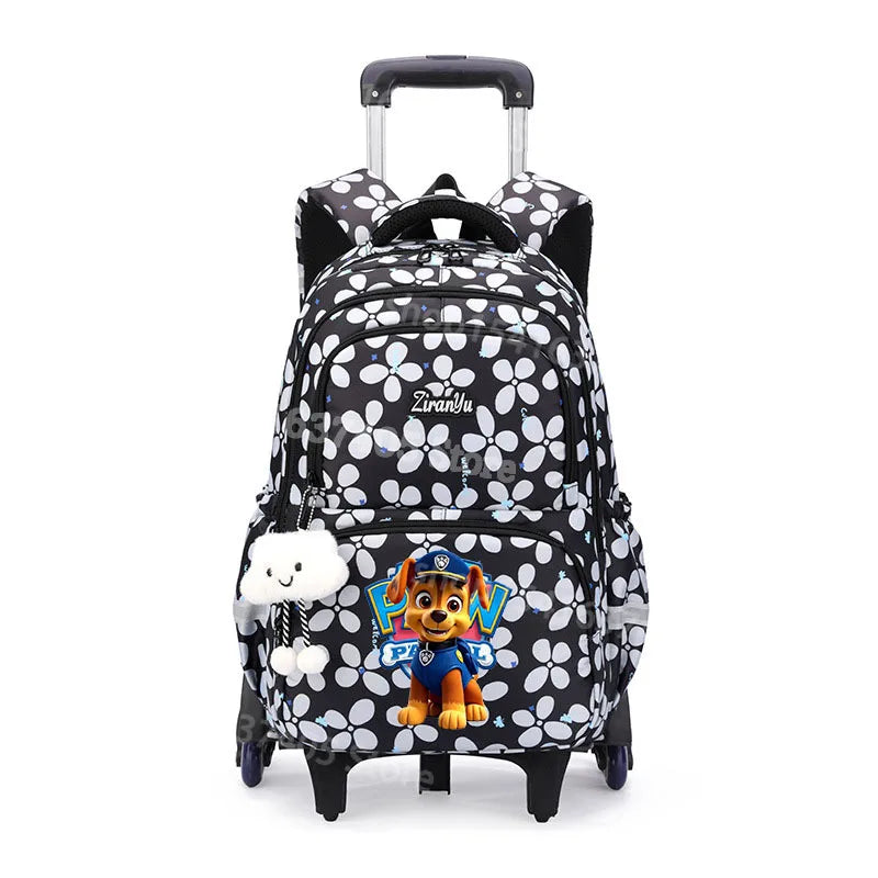 Cartable à Roulette Pat Patrouille 50cm 6 Roues Grande Capacité