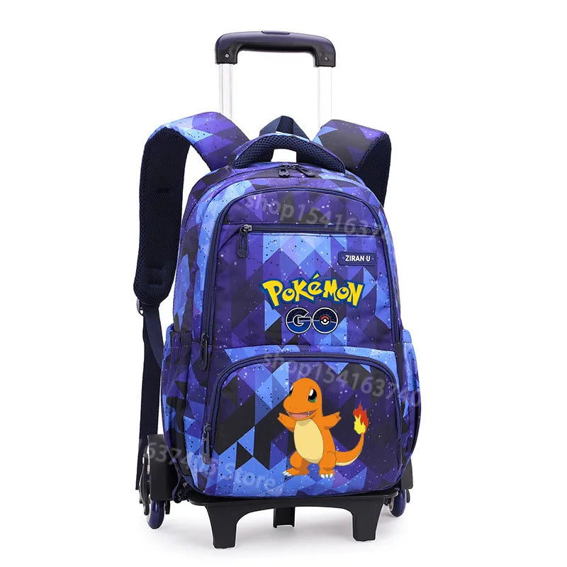 Cartable à Roulette Pokémon 48cm 6 Roues Waterproof