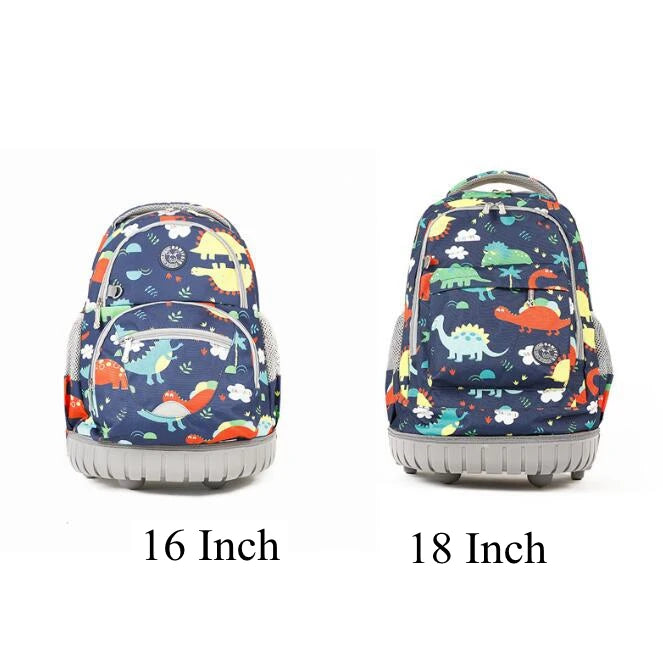 Cartable à Roulette Dinosaure 44cm Imperméable Set