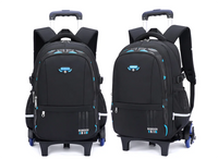 Cartable à Roulette Garçon 46cm 6 Roues Oxford