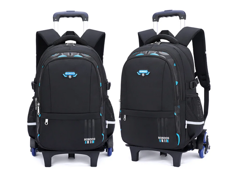 Cartable à Roulette Garçon 46cm 6 Roues Oxford