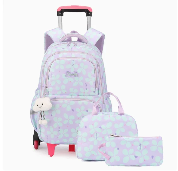 Cartable à Roulette Collège 53cm Spacieux Oxford