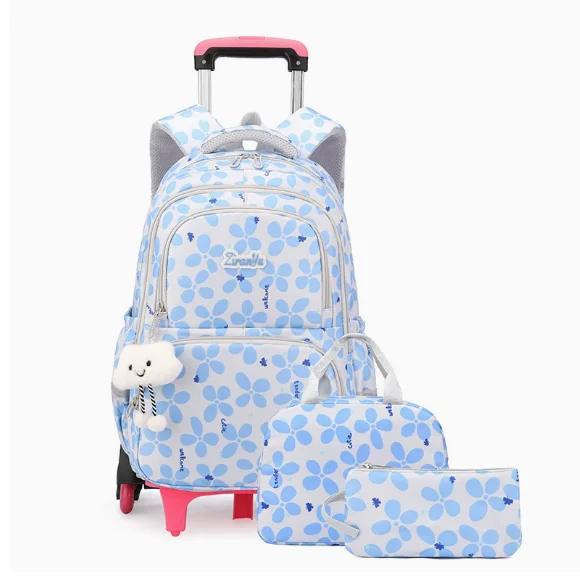 Cartable à Roulette Collège 53cm Spacieux Oxford