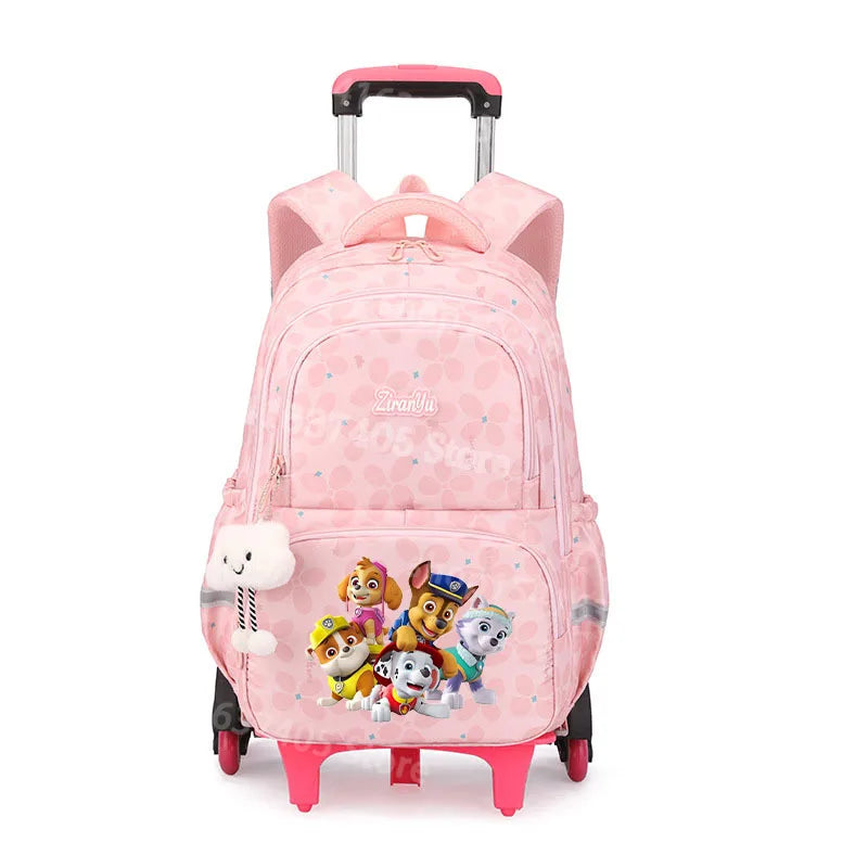 Cartable à Roulette Pat Patrouille 50cm 6 Roues Grande Capacité