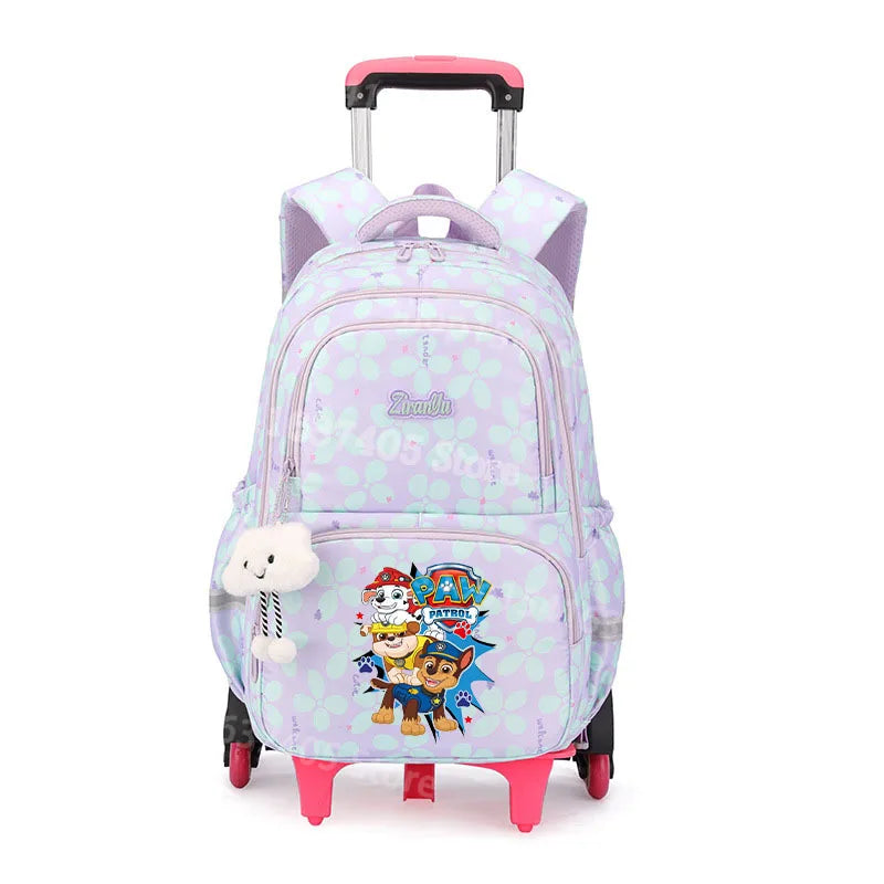 Cartable à Roulette Pat Patrouille 50cm 6 Roues Grande Capacité