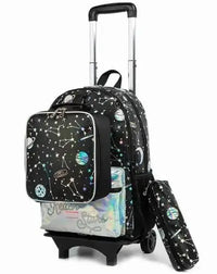 Cartable à Roulette 25L Polyester Imperméable Set