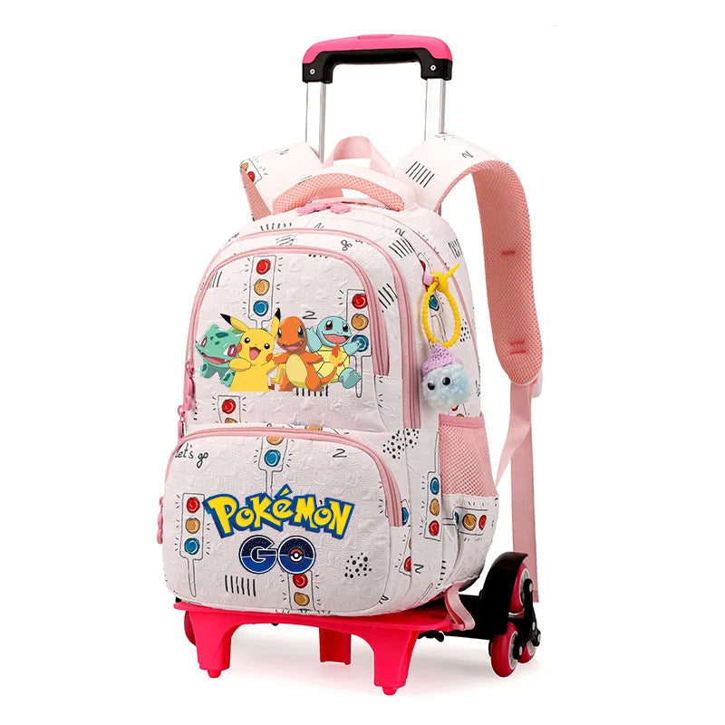 Cartable à Roulette 2 en 1 Détachable 6 Roues Compartiment Laptop
