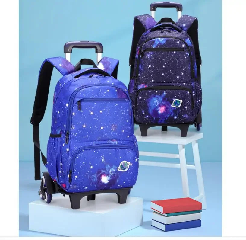 Cartable à Roulette Espace 48cm Planètes Oxford