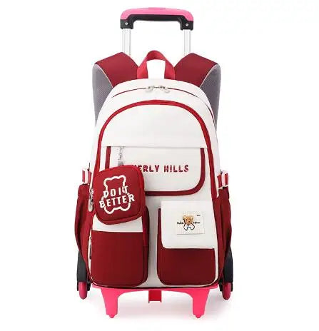 Cartable à Roulette Primaire 45cm Mixte Oxford Résistant