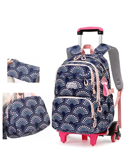 Cartable à Roulette Grand 52cm Set 3 Pièces Waterproof