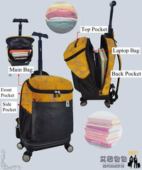 Cartable à Roulette Collège 18 Pouces Compartiment Laptop Imperméable