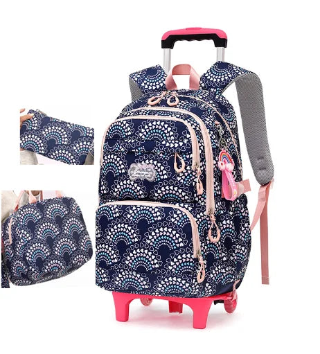 Cartable à Roulette Grand 52cm Set 3 Pièces Waterproof